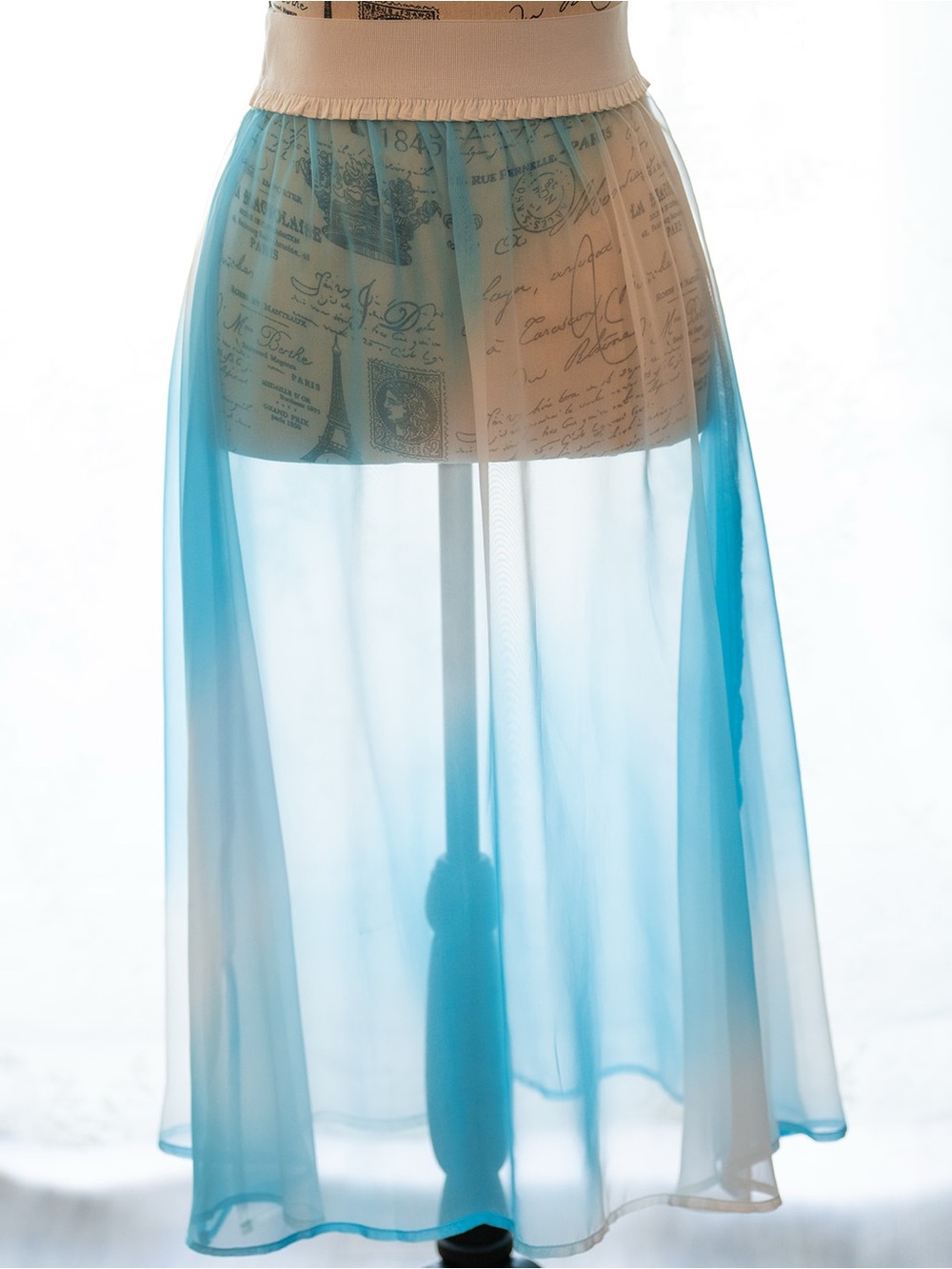 Sheer Blue and White Cover up NWT